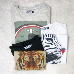 Modcloth POL Bundle x 3 Sweater/Shirts, Sz Small